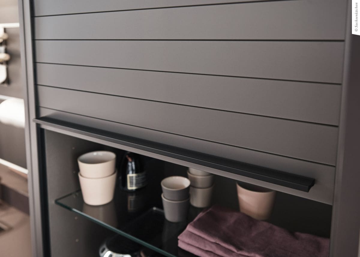 Tambour door systems for modern rollershutter cupboards REHAU